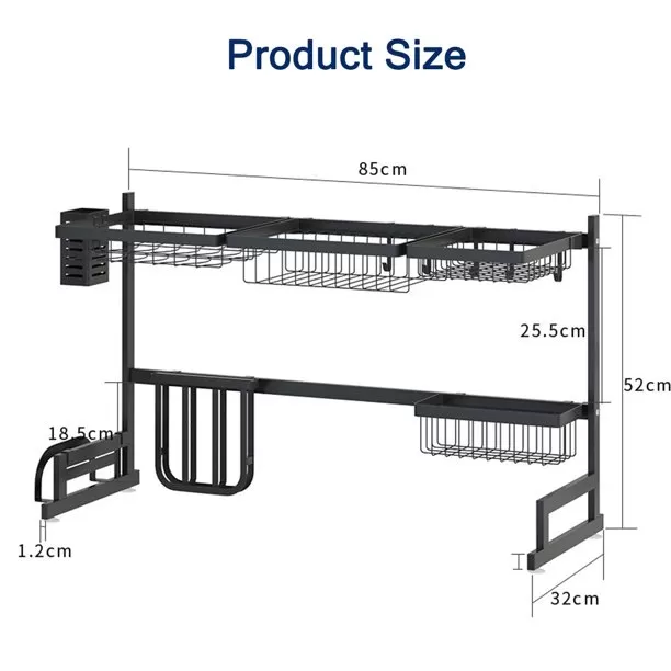 Dish Rack Kitchen Double Sink Rack  85cm - image 4