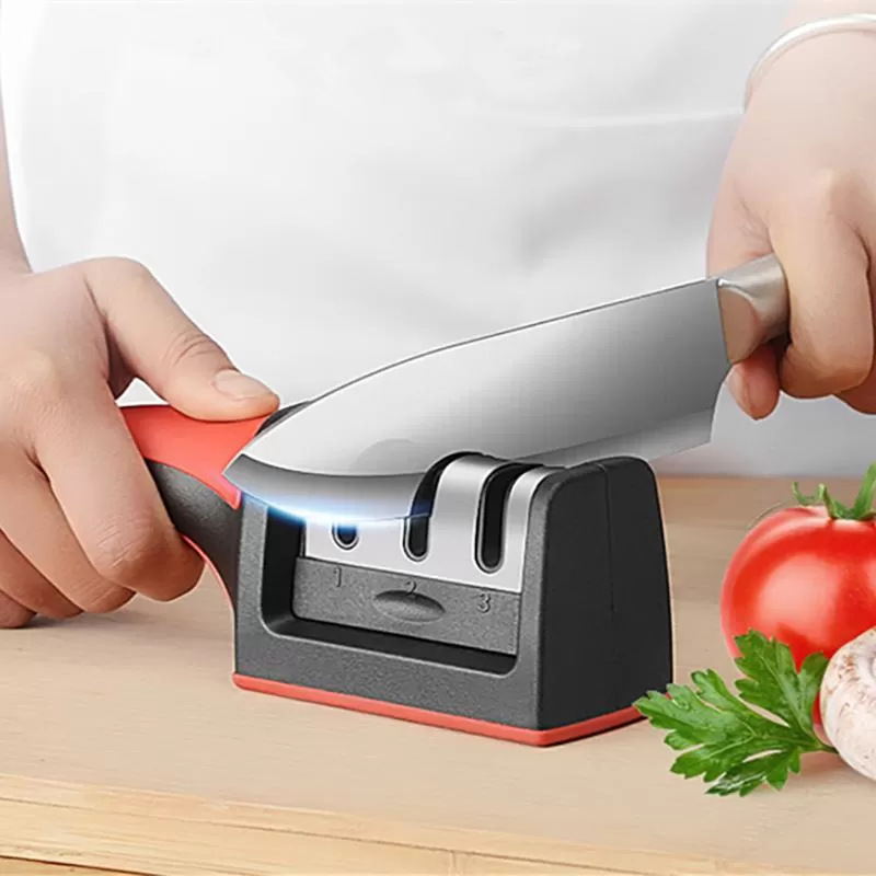 Kitchen Grip Handle 3 Stages Knife Sharpener - image 2