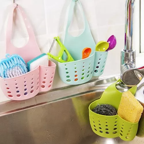 Kitchen Sink basket Faucet Hanging Organizer Sink Draining