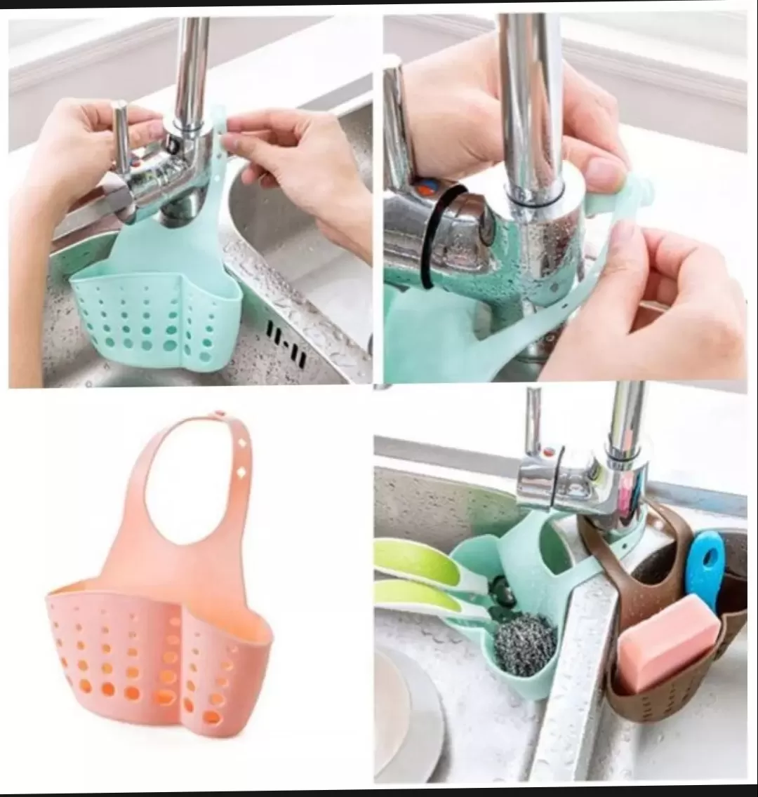 Kitchen Sink basket Faucet Hanging Organizer Sink Draining - image 6