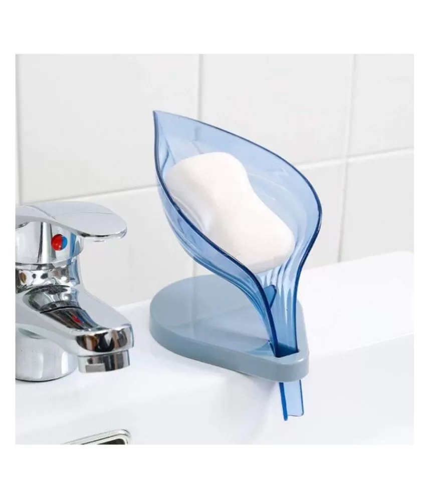 Leaf Shape Soap Box Bathroom Soap Holder Sponge Rack