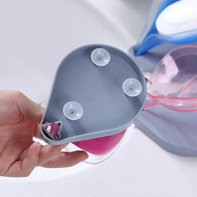 Leaf Shape Soap Box Bathroom Soap Holder Sponge Rack - image 4