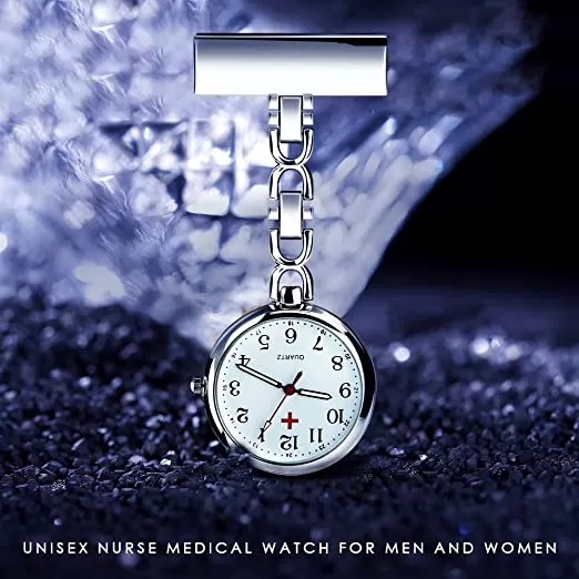 Nurse Lapel Pin Watch Hanging Medical Doctor Pocket Watch Qu - image 3