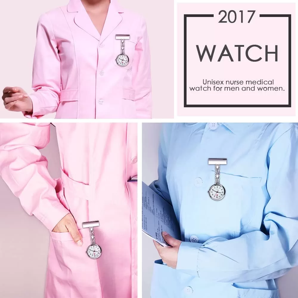 Nurse Lapel Pin Watch Hanging Medical Doctor Pocket Watch Qu - image 4