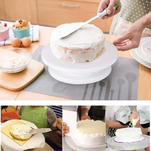 Round Cake Turntable 360 Degree Revolving Cake Stand - image 3