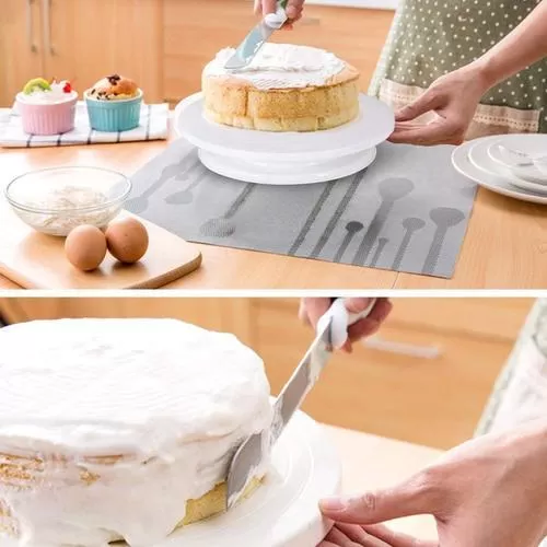 Round Cake Turntable 360 Degree Revolving Cake Stand - image 6