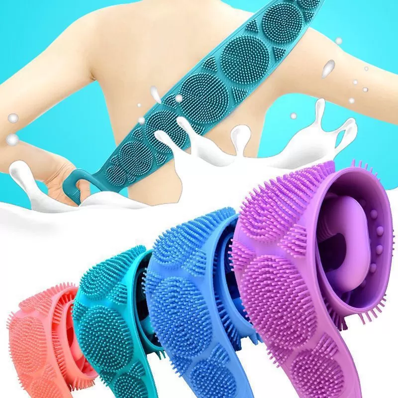 Silicone Back Scrubber Soft Loofah Bath Towel Bath Belt - image 4