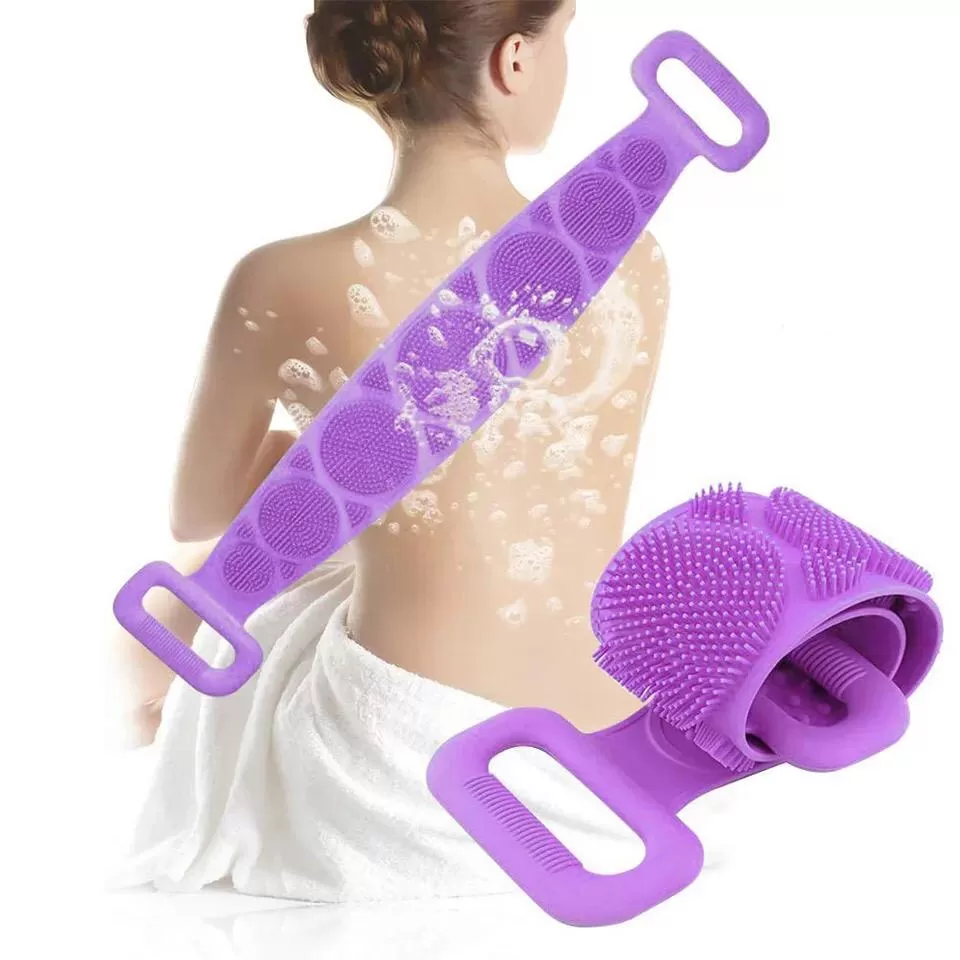 Silicone Back Scrubber Soft Loofah Bath Towel Bath Belt - image 6