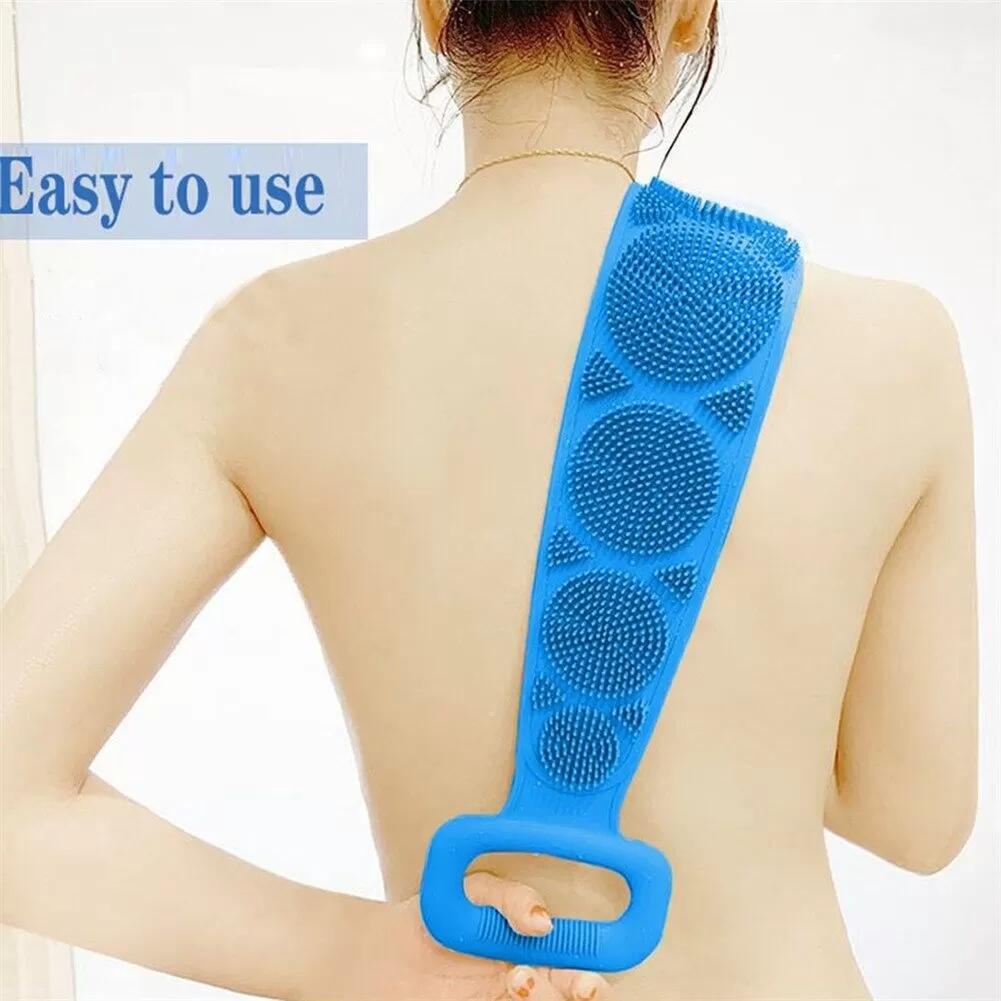 Silicone Back Scrubber Soft Loofah Bath Towel Bath Belt - image 7