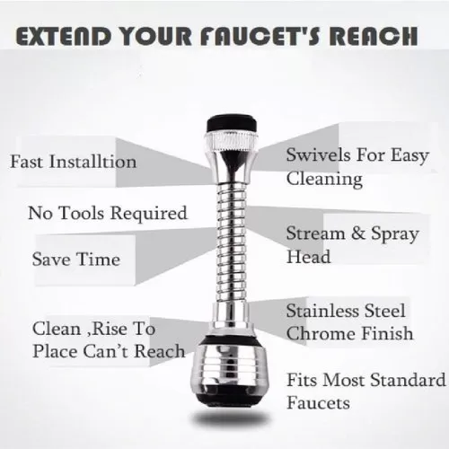 Turbo Flex Turbo Flex 360 Flexible Faucet Sprayer Water Exte - image 4