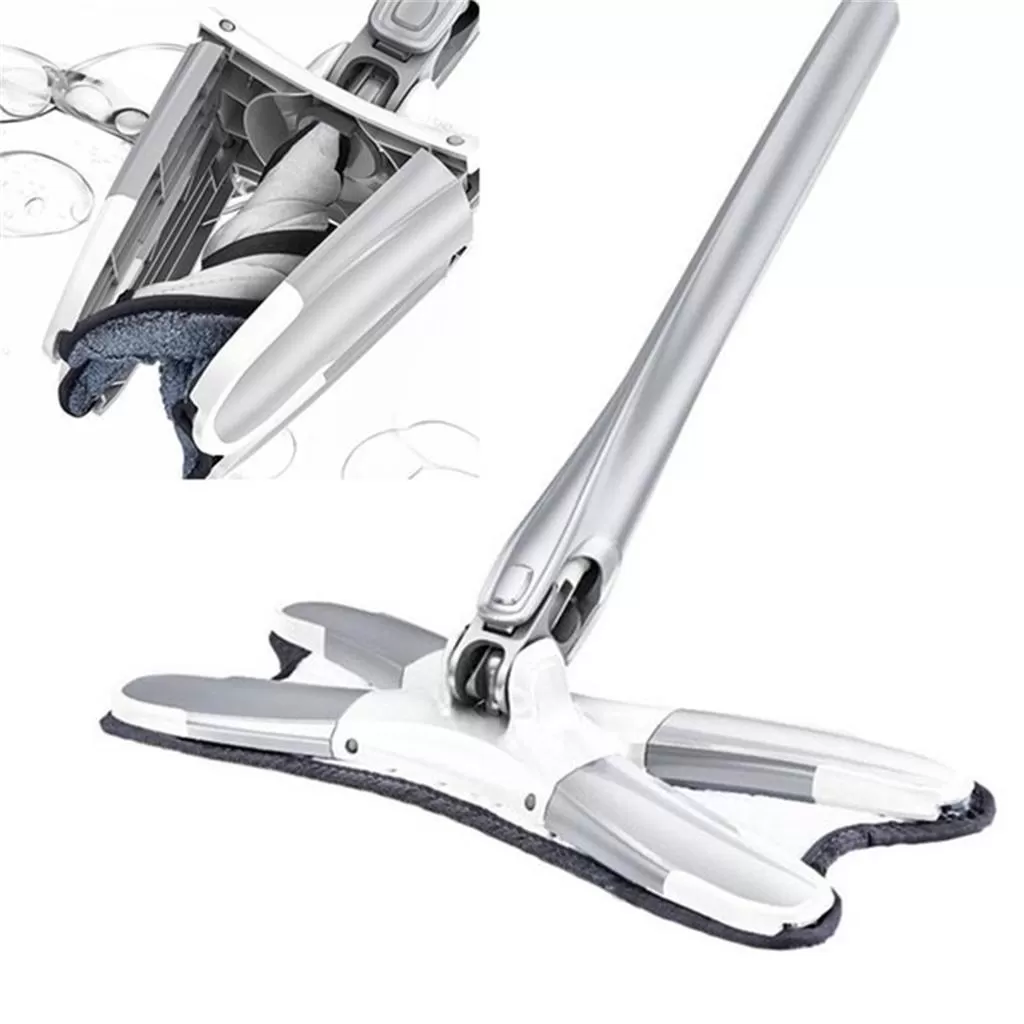 X - Shaped Micro Fiber 360 Rotating Lazy Mop the Folding Se - image 2