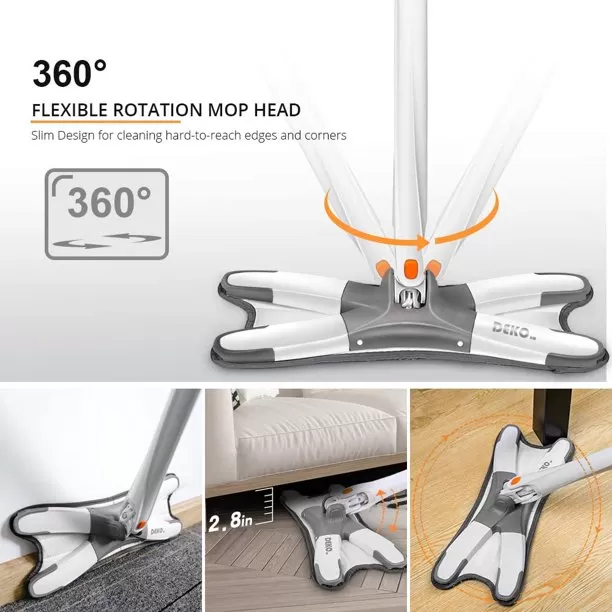 X - Shaped Micro Fiber 360 Rotating Lazy Mop the Folding Se - image 5
