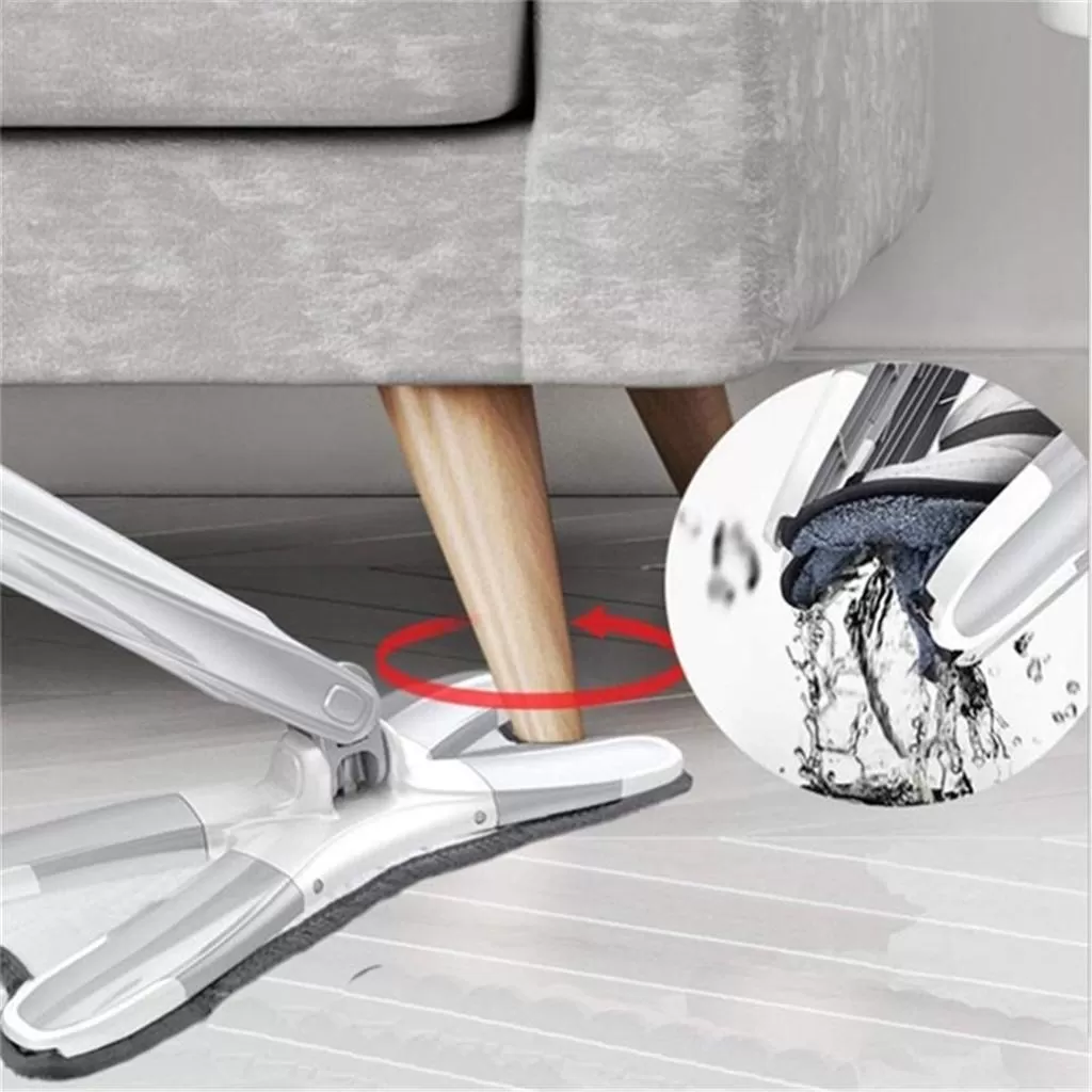 X - Shaped Micro Fiber 360 Rotating Lazy Mop the Folding Se - image 7