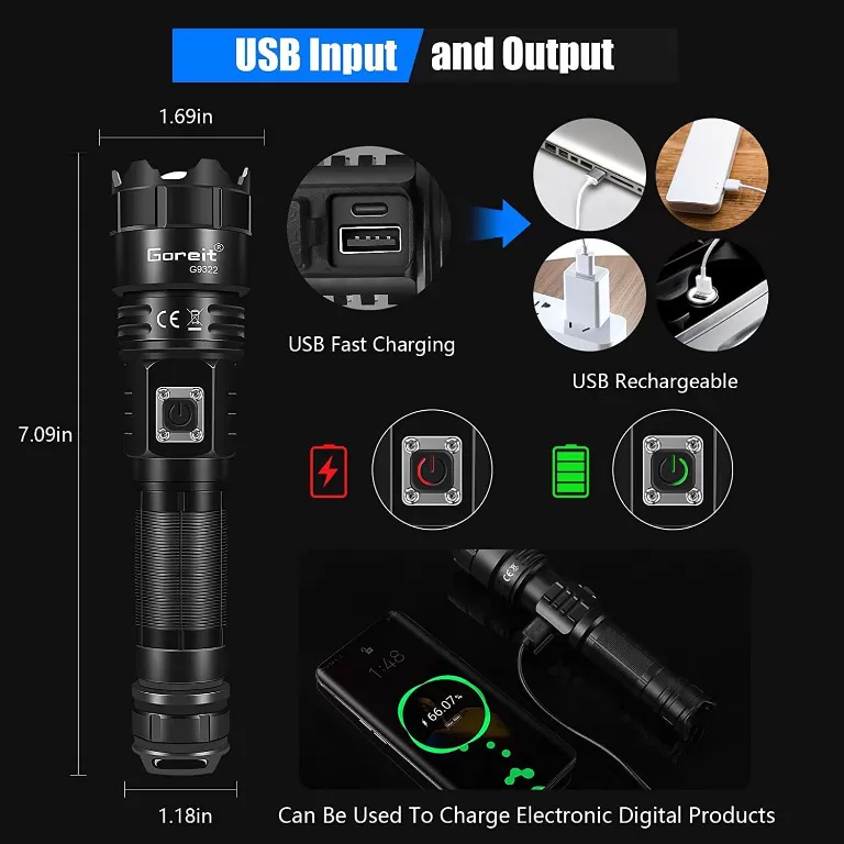 [Incredible light][Hot Mode] F-P67 XHP70 Bright Flashlight U - image 3