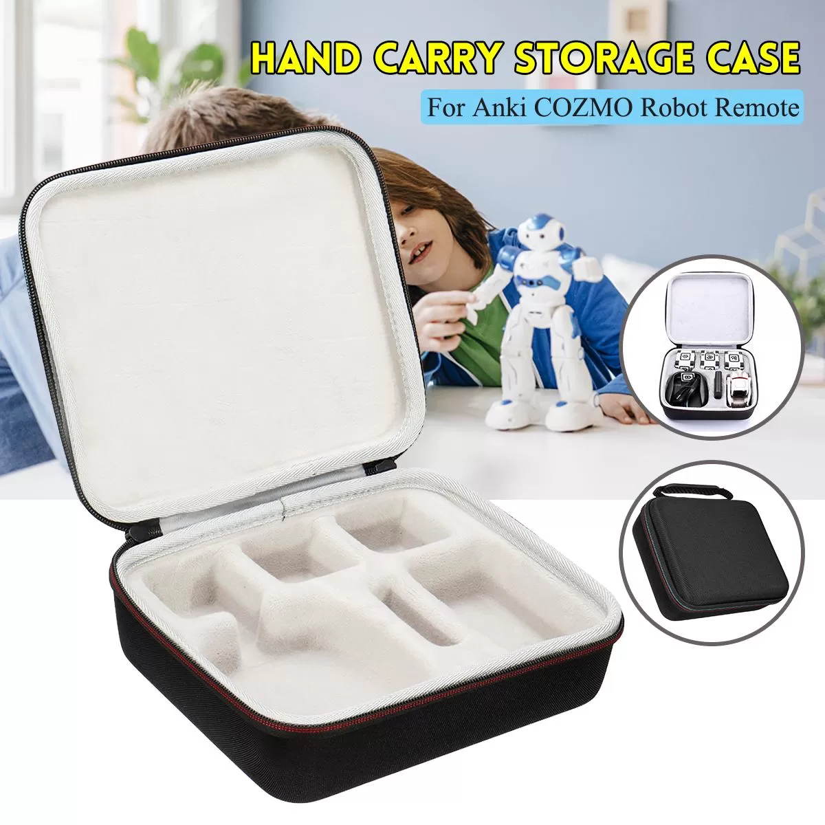 [Only Case] Royal Black Portable Hard EVA Travel Hand Carry - image 1
