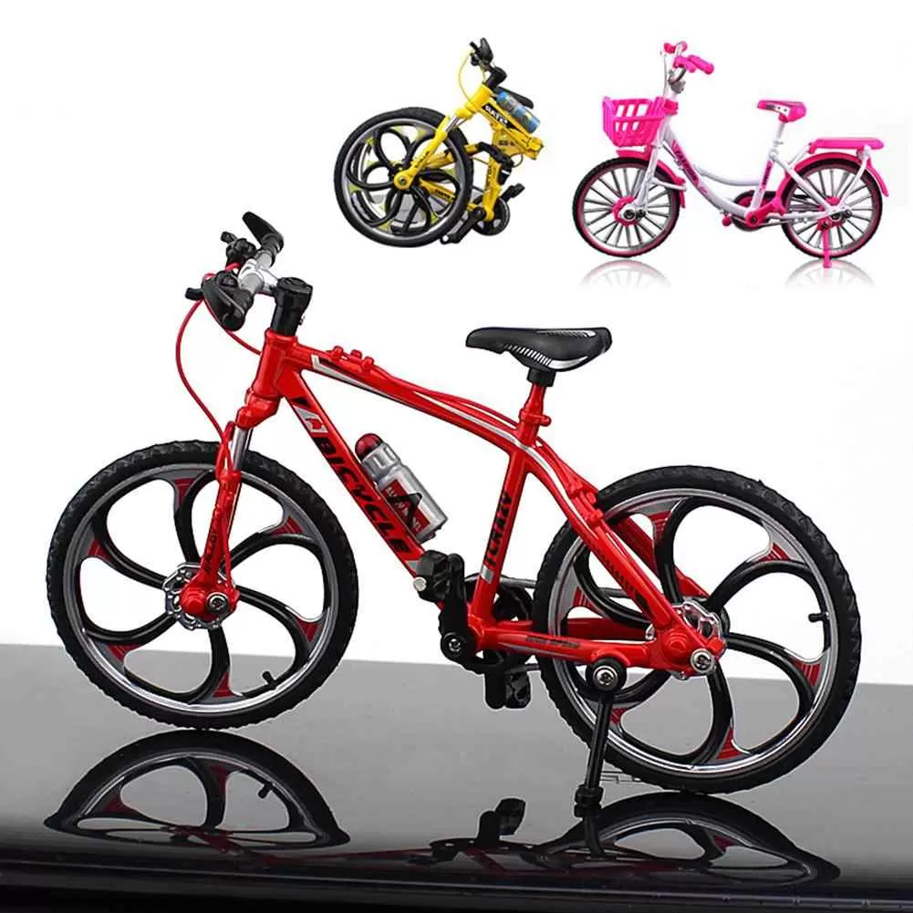 1:10 Mini Bicycle Model Bend Racing Alloy Model Bicycle Home - image 2