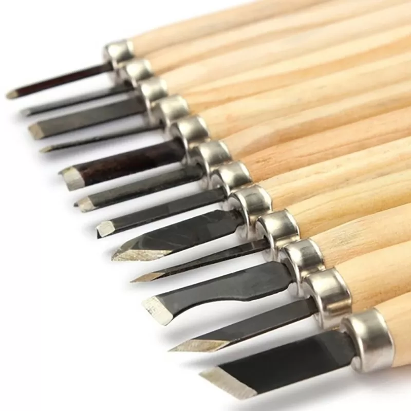 10/12pcsSet For Basic Wood Cut Chisels DIY Hand Tools Wood C - image 3
