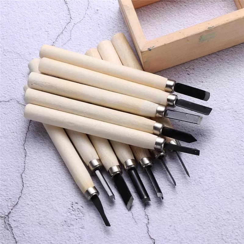 10/12pcsSet For Basic Wood Cut Chisels DIY Hand Tools Wood C - image 5