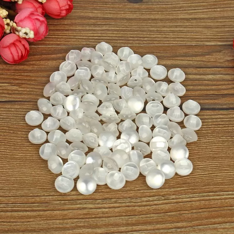 100Pcs White RESIN Buttons 12.5MM Coat Boots Sewing Clothes - image 1