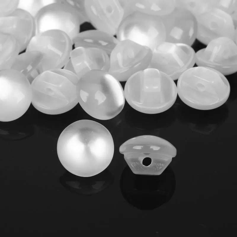100Pcs White RESIN Buttons 12.5MM Coat Boots Sewing Clothes - image 2