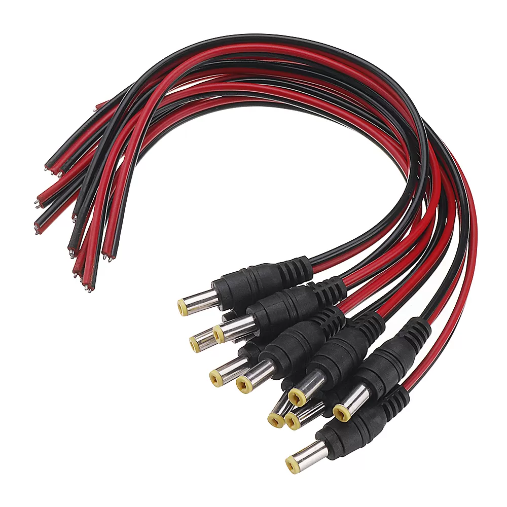 10Pcs 12V 26cm 5.5 * 2.1mm DC Jack Cable Male Female Power S - image 5