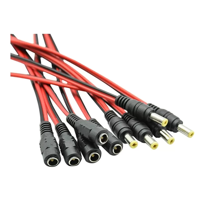 10Pcs 12V 26cm 5.5 * 2.1mm DC Jack Cable Male Female Power S - image 3