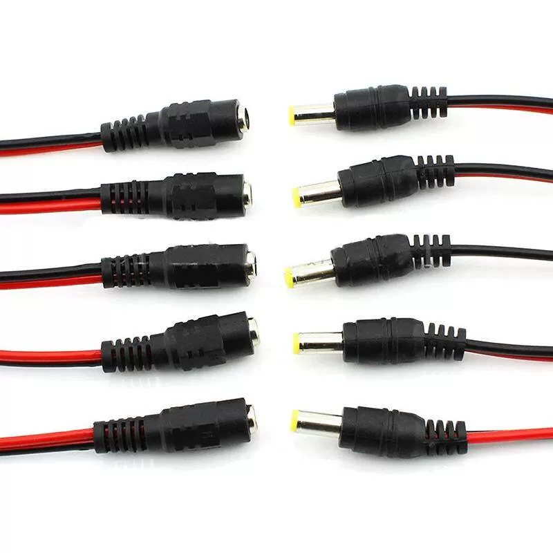 10Pcs 12V 26cm 5.5 * 2.1mm DC Jack Cable Male Female Power S - image 4