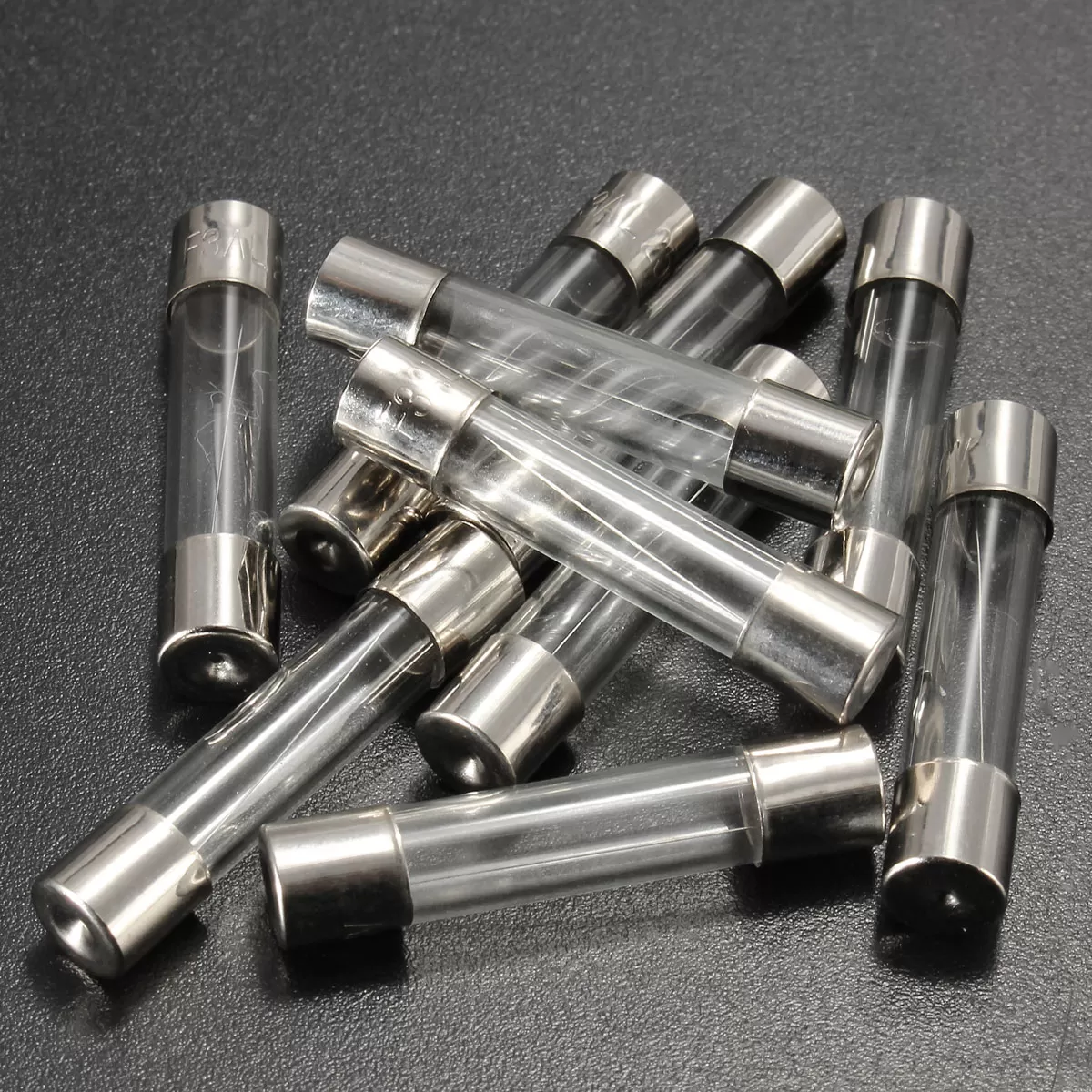 10Pcs Glass Fuse Quick Blow Acting Tube Fast-Blow Fuse 250V - image 3