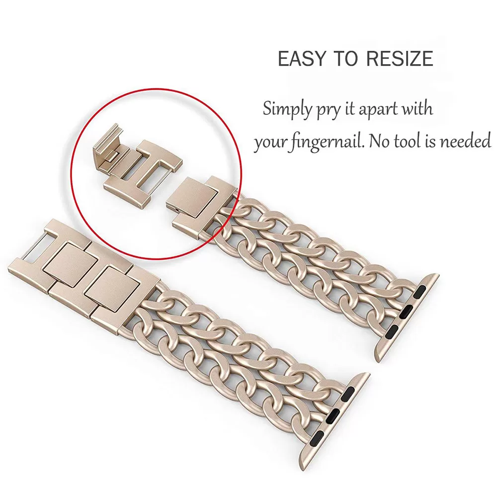 18K Gold Stainless Steel Strap  Band Metal Link Bracelet Str - image 5