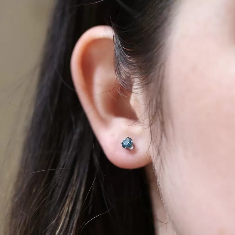 1Pcs Colorful Womens Stud Earrings White Gold Plated Dazzli - image 2