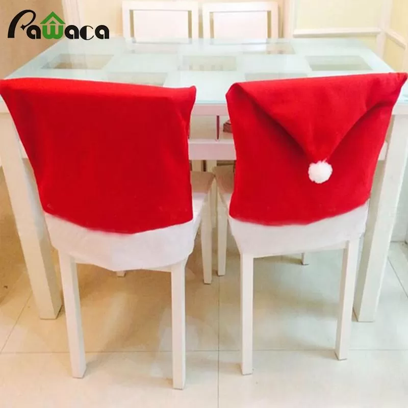1Pcs Elasticity Chair Cover Santa Ornaments Christmas Decora - image 3