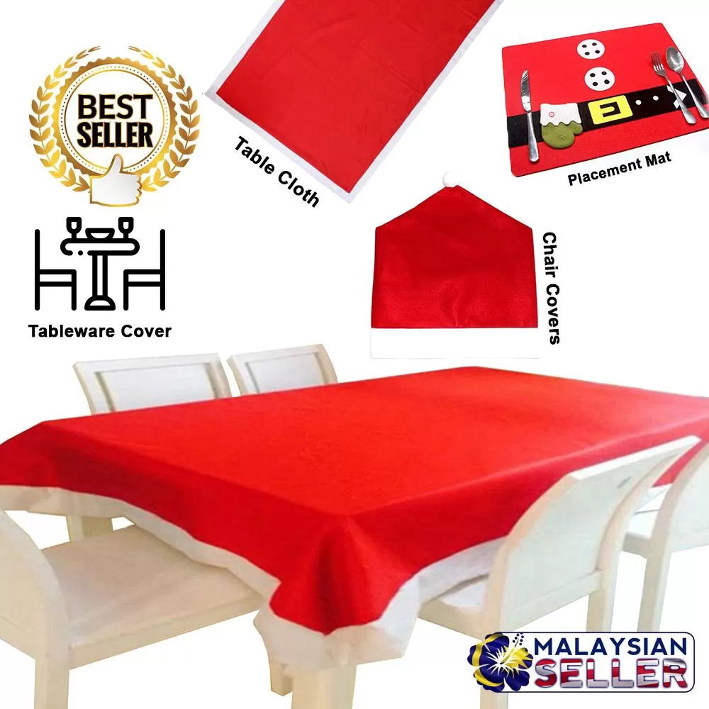 1Pcs Elasticity Chair Cover Santa Ornaments Christmas Decora - image 4
