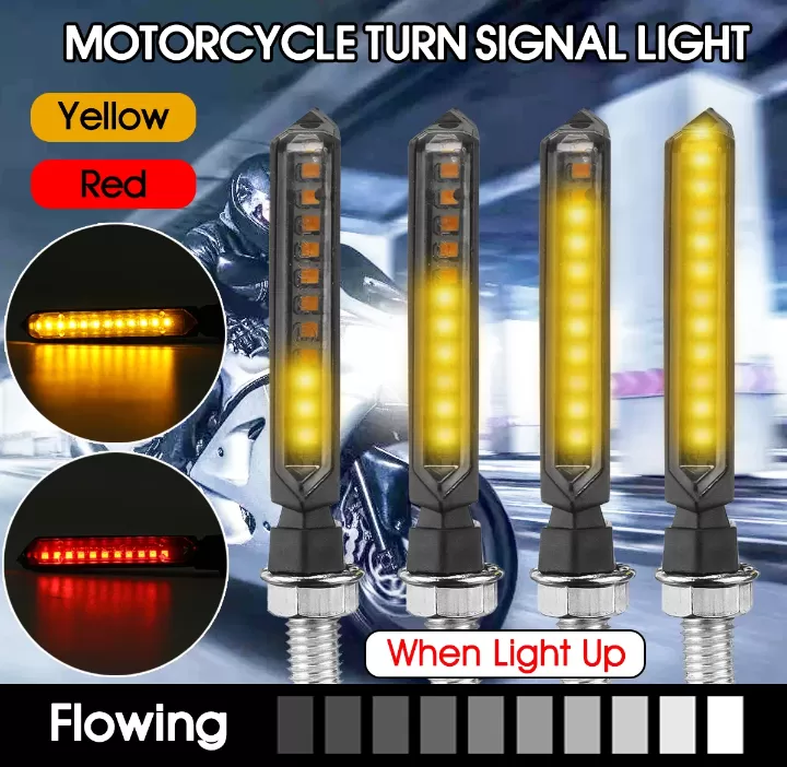 1PCS Motorcycle LED Turn Signal Lamp Sequential Flowing Indi