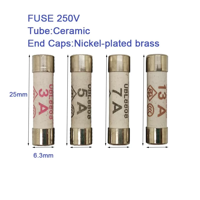 3,5,10 and 13amp Mixed Ceramic Fuse 6x25mm UK Plug Socket Fu - image 2