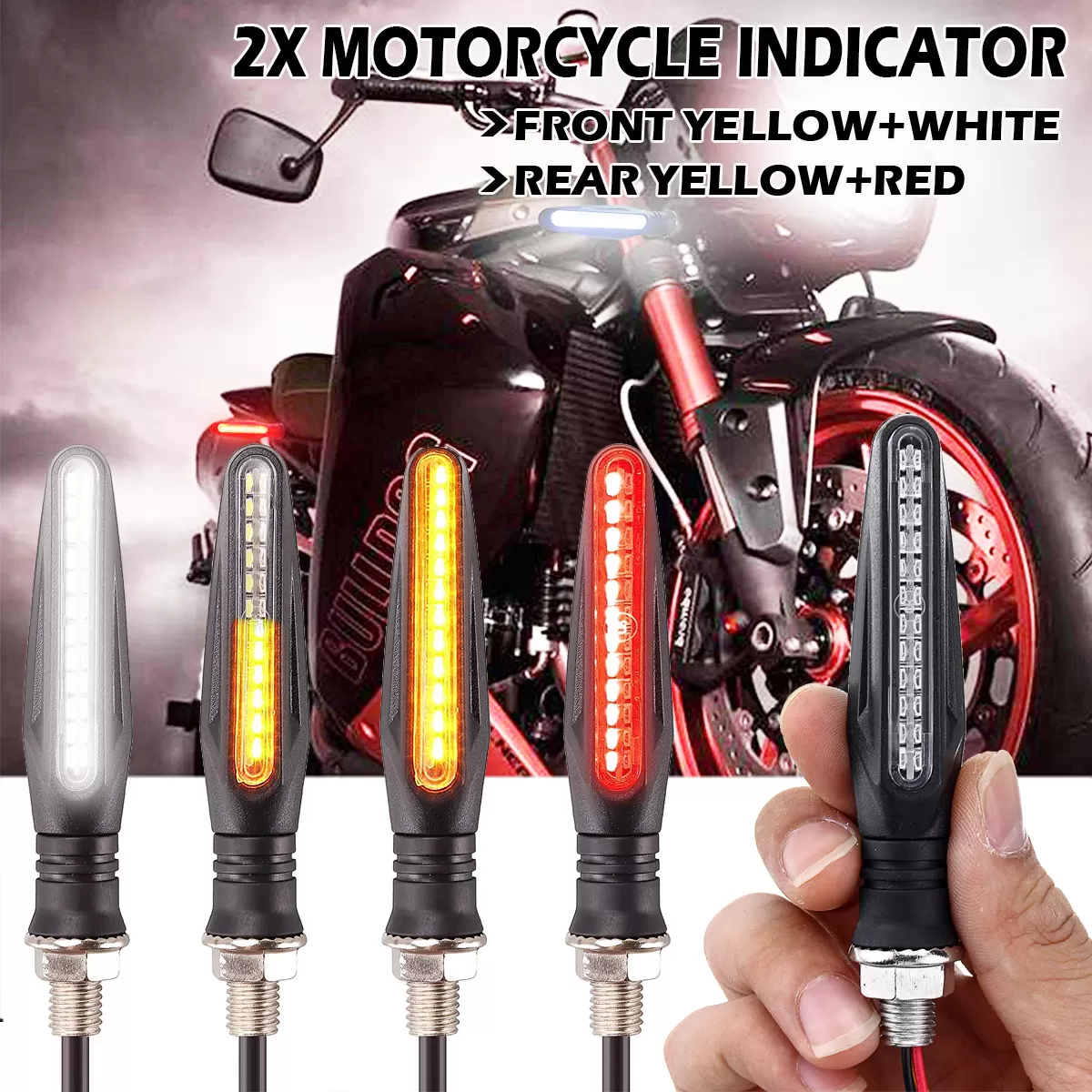 4PCS New Motorcycle 24LEDs High Bright Amber Turn Signal Ind - image 2