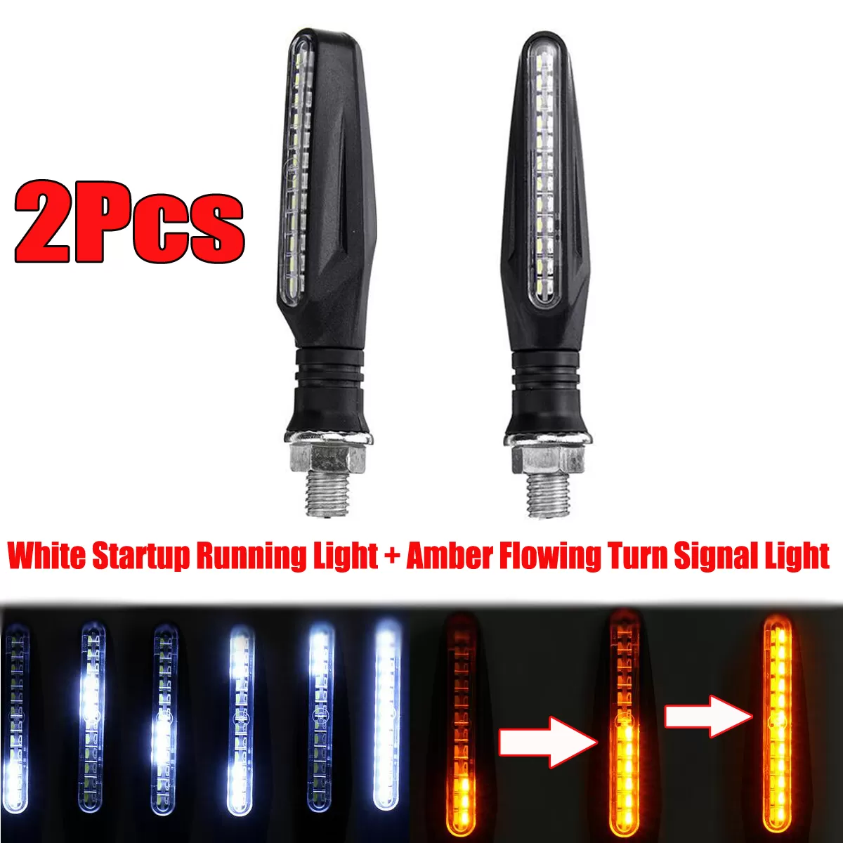 4PCS New Motorcycle 24LEDs High Bright Amber Turn Signal Ind - image 3