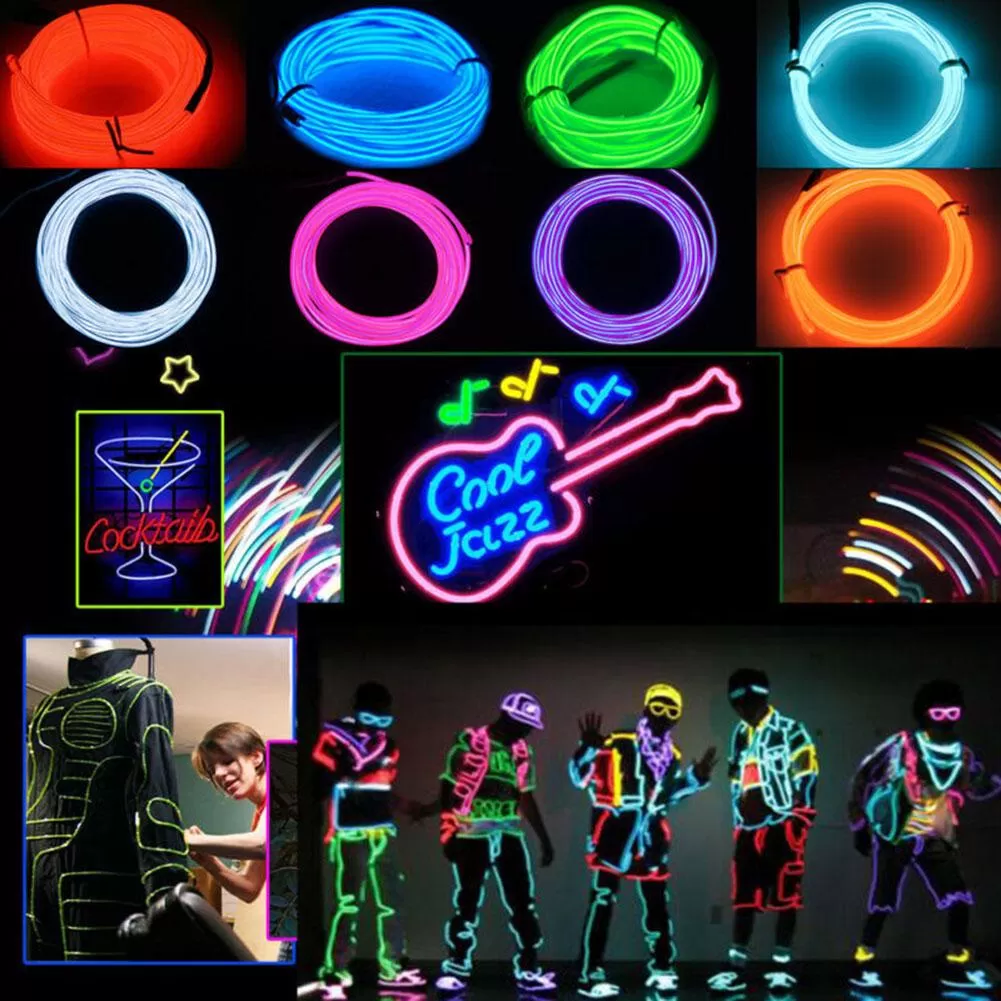 5M Car Interior Lighting Car LED Strips Car Decorative Atmos - image 4
