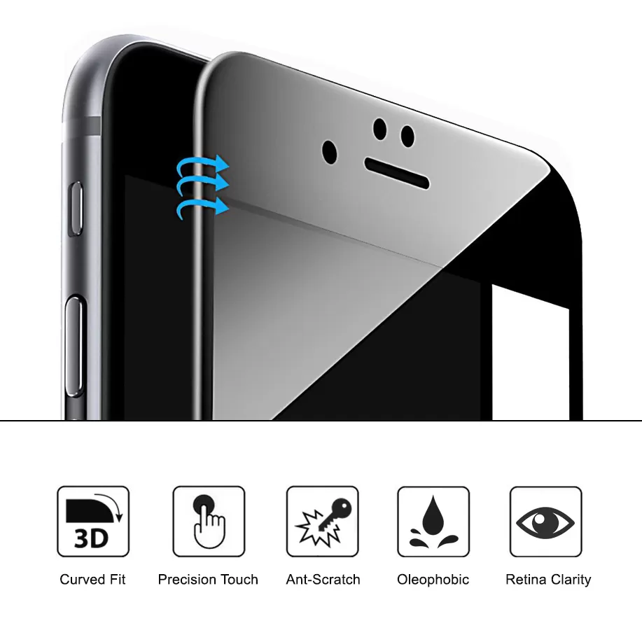 Bakeey 3D Soft Edge Carbon Fiber Tempered Glass  For iPhone - image 6