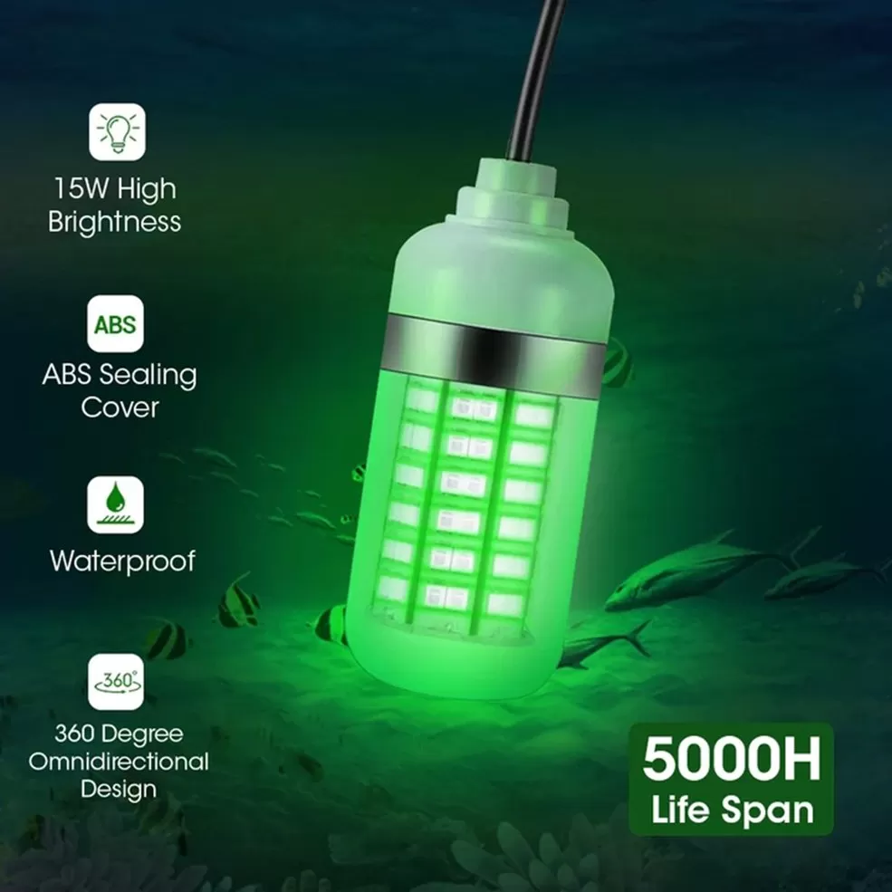High Quality 12V voltage waterproof LED fishing light green - image 3