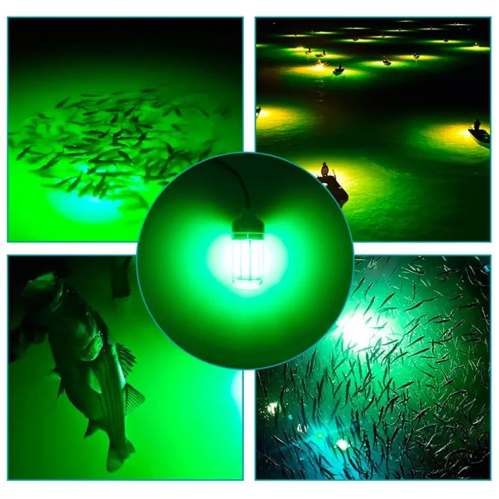 High Quality 12V voltage waterproof LED fishing light green - image 4