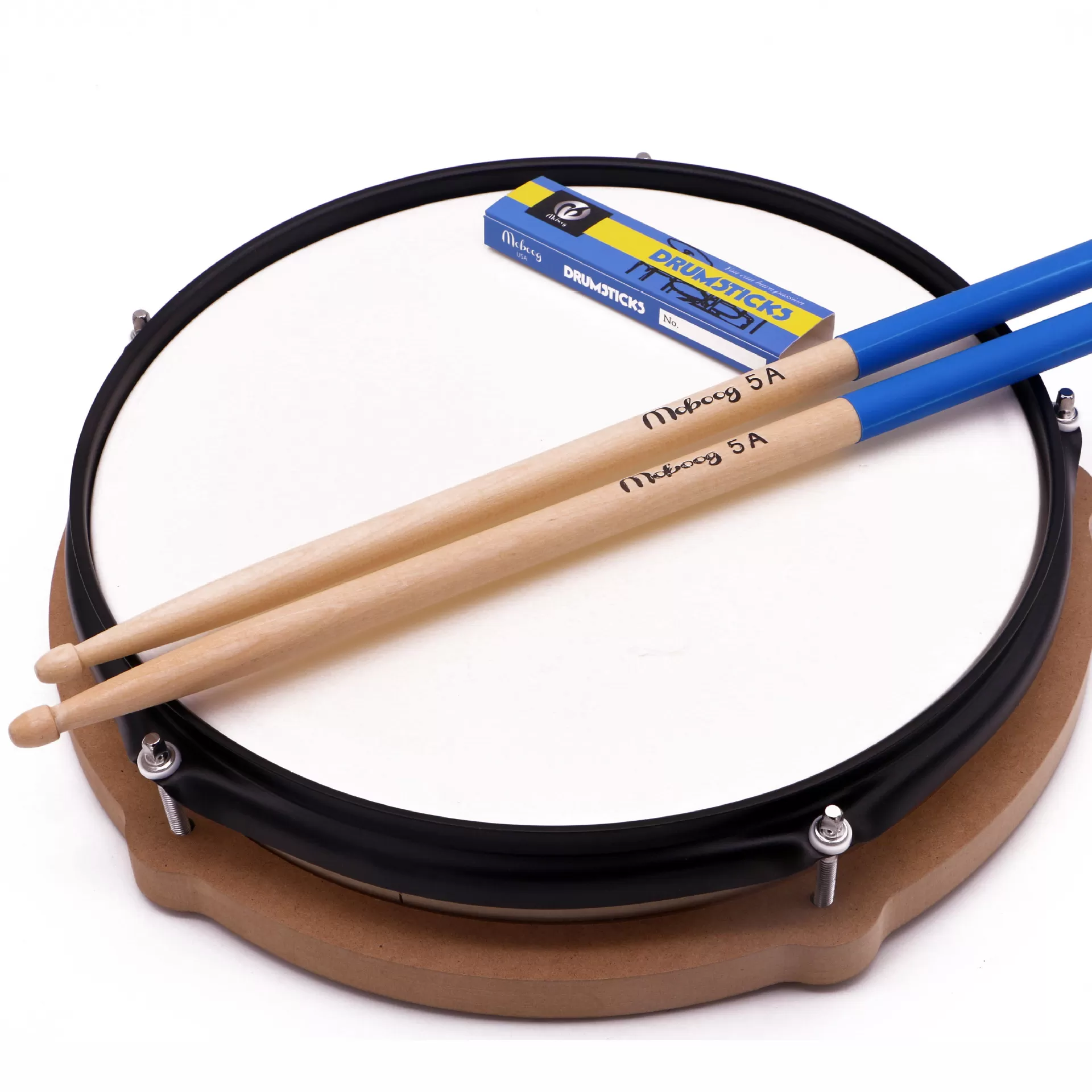 High Quality 1Pair Moboog 5a  Drumsticks With Yellow Safe Gr - image 2