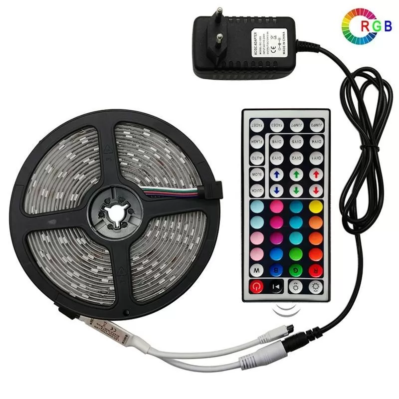HOT RGB 3528 led strip 300LED 5M RGB +24 key IR Remote-water - image 2