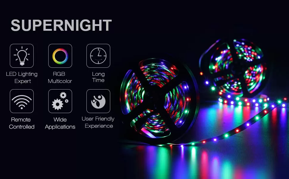 HOT RGB 3528 led strip 300LED 5M RGB +24 key IR Remote-water - image 6