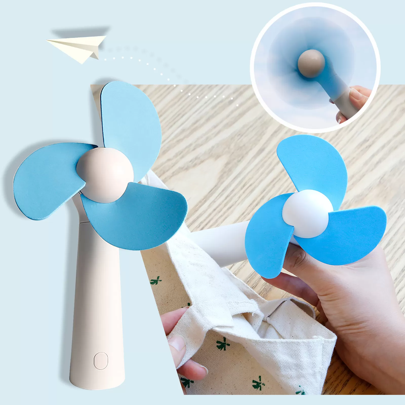 Korean Cute Light Pink Battery Powered Soft Foam Blades Mini - image 8