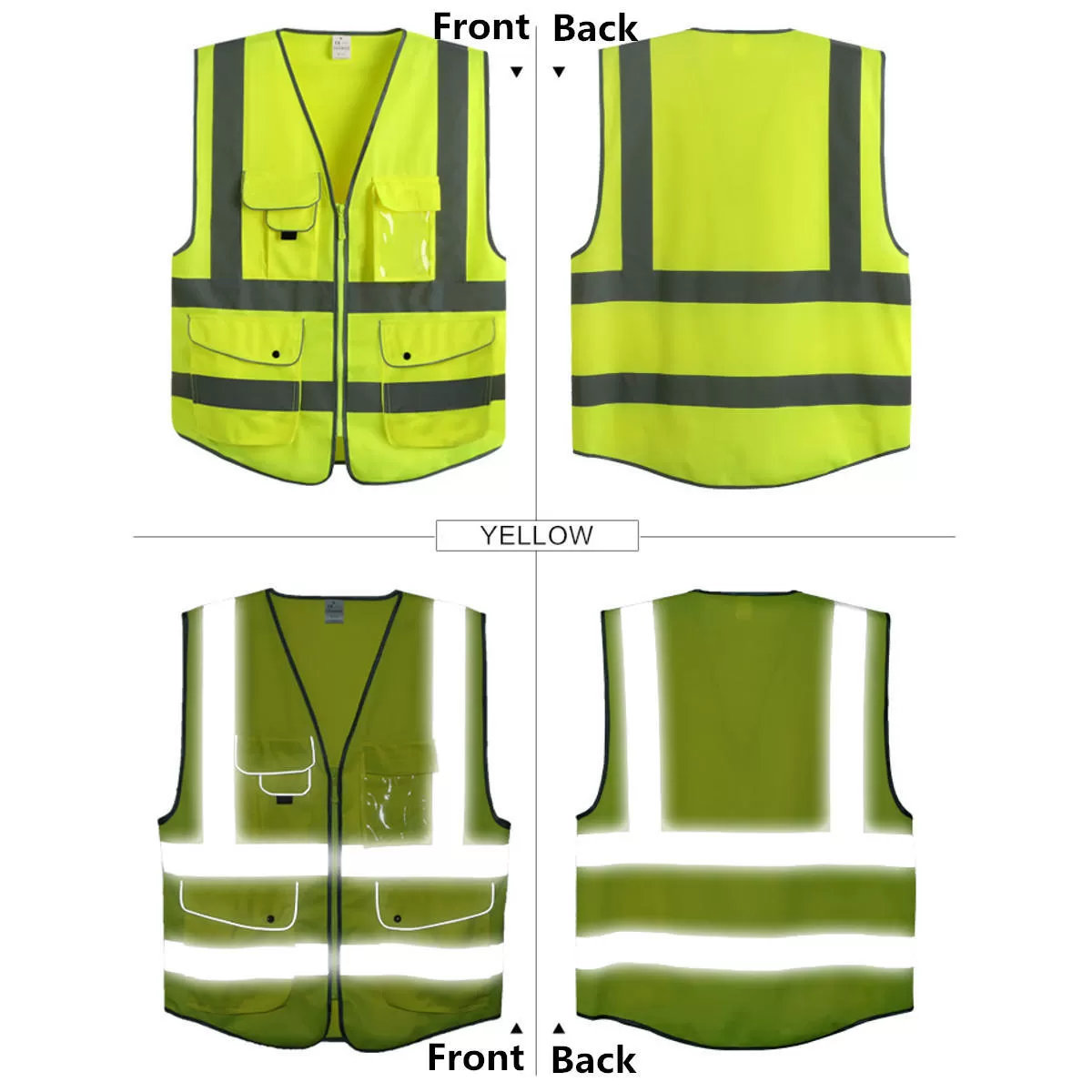 Large Size High Quality Green Unisex High Visibility Reflect - image 4
