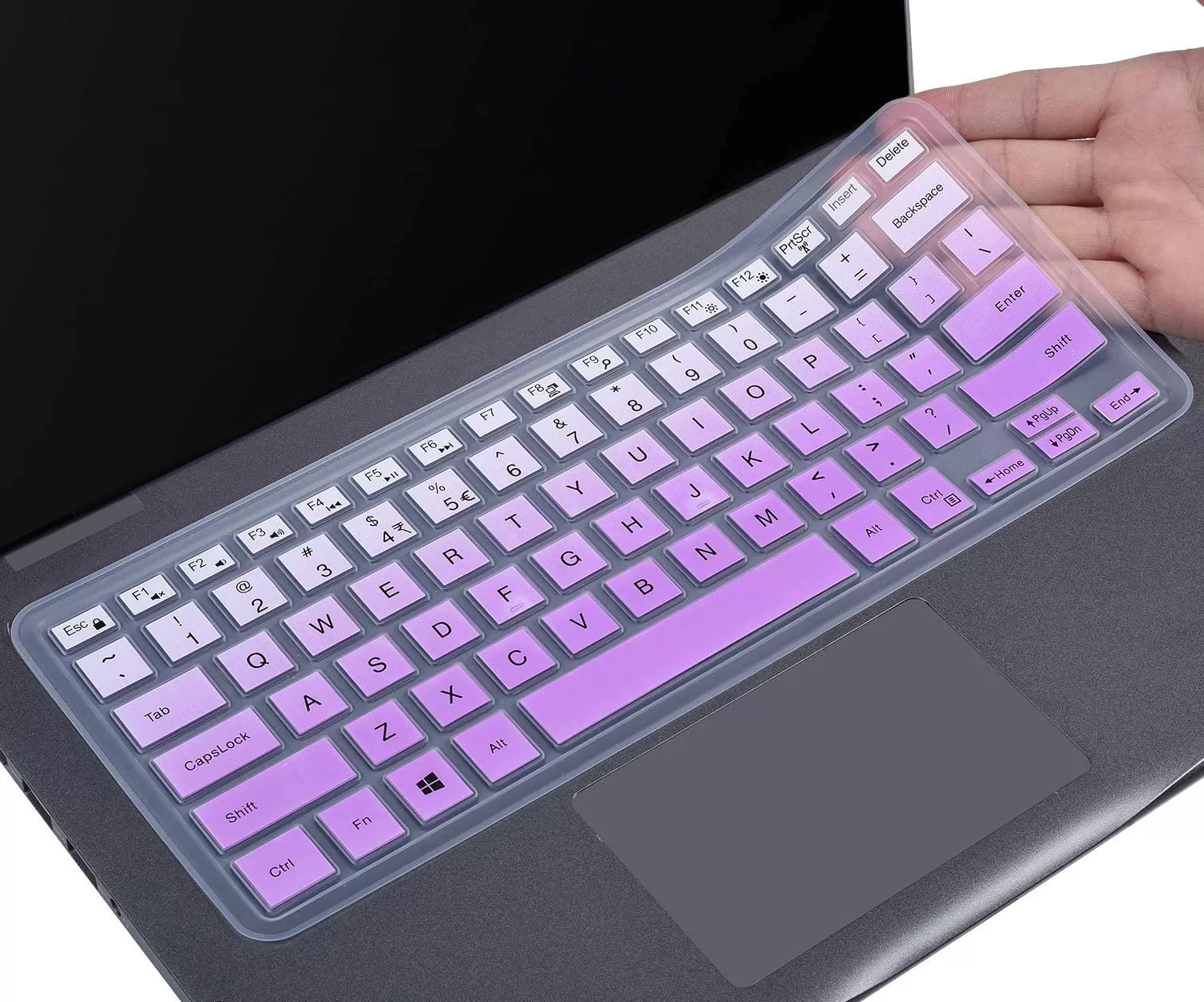 Light Purple Keyboard Protector Skin Case For 15.6Dell Ins - image 3