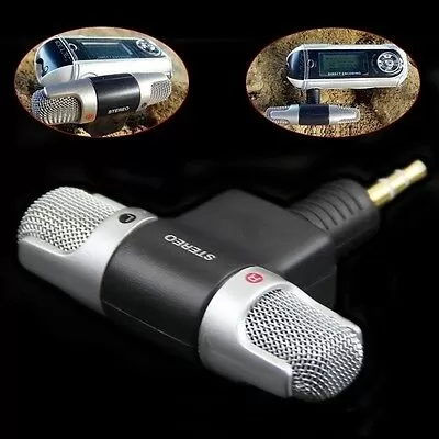 Mini 3.5mm Jack Microphone Stereo Mic For Recording Mobile P