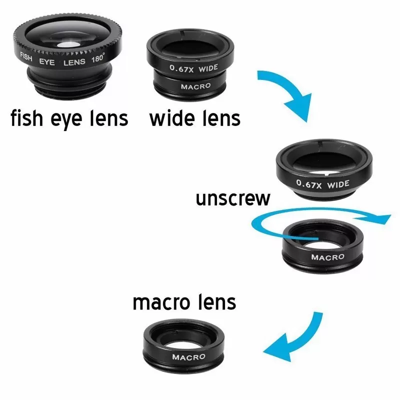 Mobile Phone Camera Lens Kit Clip - image 3