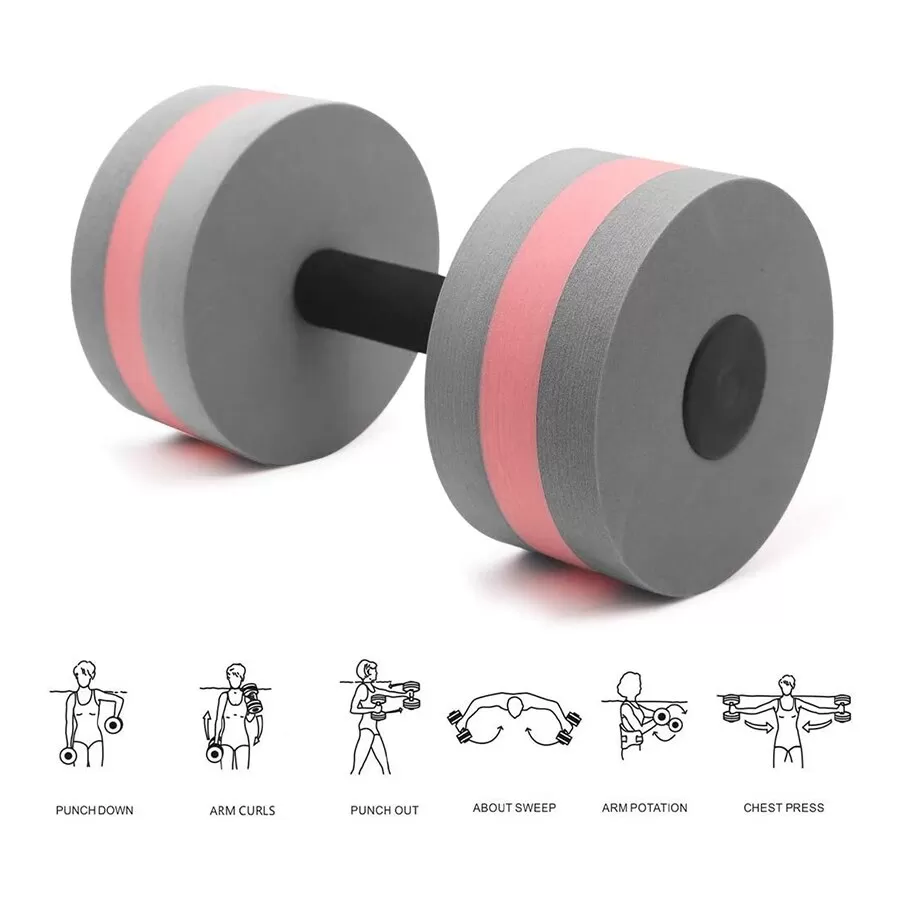 New Tecno 2 Pcs Aerobic Exercise Foam Dumbbell  Water Fitnes - image 4