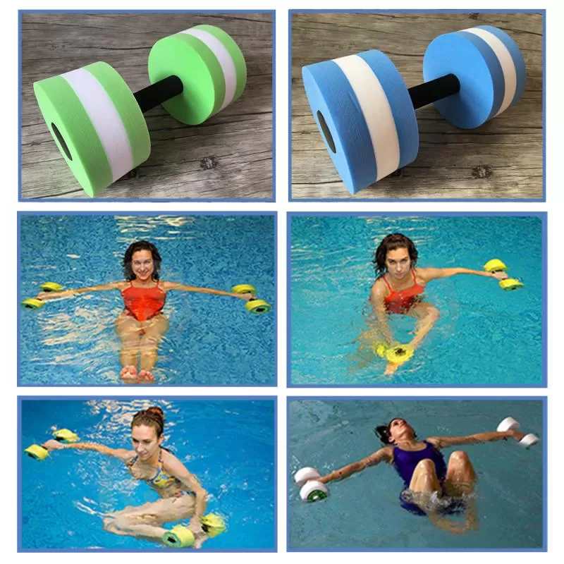 New Tecno 2 Pcs Aerobic Exercise Foam Dumbbell  Water Fitnes - image 7